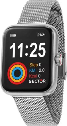 Sector Smart S-03 Digitaal Mesh Horloge - Heren - Horloges - Grijs - ONE Size - Accessoires