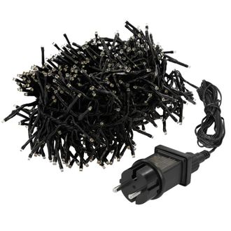 ECD Germany Luces de navidad 576 LEDs 4m blanco c&aacute;lido interior/exterior IP44