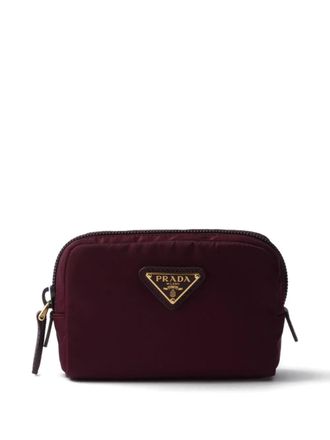 Prada micro Re-Nylon pouch - women - Recycled Nylon - One Size - Red
