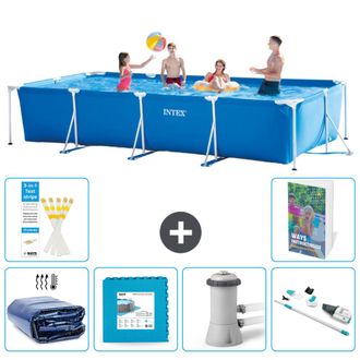 Intex Piscina Con Estructura Rectangular - 450x220x84 Cm - 7-piezas S145