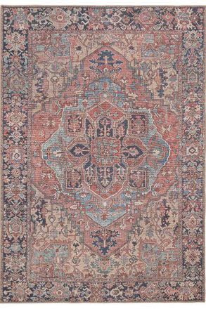 Kukoon Red Distressed Persian Style Non Slip Washable Low Pile Rug | Size: 240 cm x 330 cm
