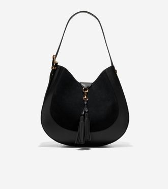 Cole Haan Womens Catarina Large Hobo Bag - Black