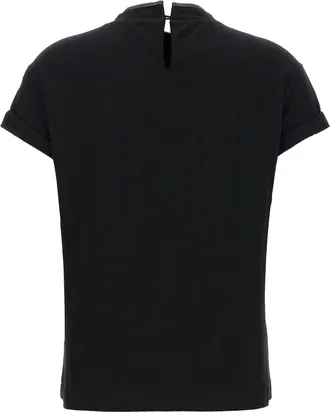 Brunello Cucinelli Womens Black Cotton T-Shirt
