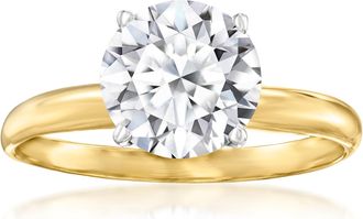 Ross-Simons Lab-Grown Diamond Solitaire Ring in 14kt Yellow Gold