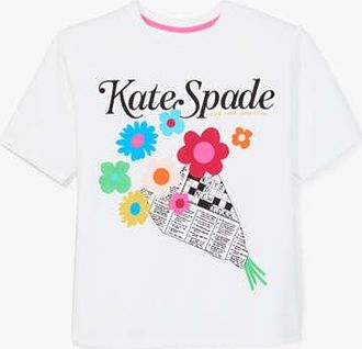 Kate Spade New York Floral Newspaper Tee