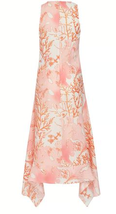 Stella McCartney Coral Anabelle Silk Midi Dress Size XXS