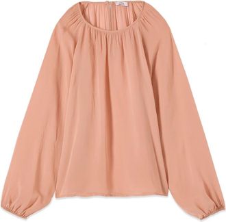 Oltre Viscose cr&ecirc;pe blouse - Dames - Blouses - Roze - L - Overhemden