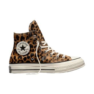 Converse Schoenen, unisex, Bruin, 37 1/2 EU, Chuck 70 Leopard Pony Hair Sneakers