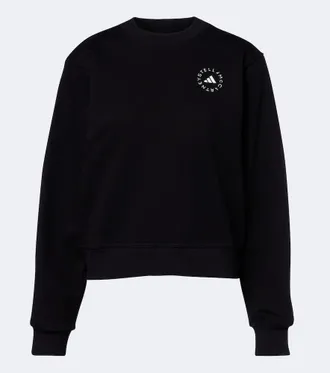 adidas by Stella McCartney Logo cotton jersey sweatshirt