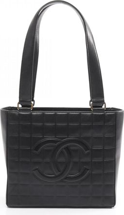 Chanel Black Leather Tote Bag (Pre-Owned)