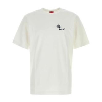 Kenzo T-Shirts, male, White, Size: M Tulip Classic T-Shirt