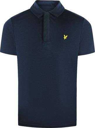 Lyle & Scott Getextureerd Marineblauw Poloshirt