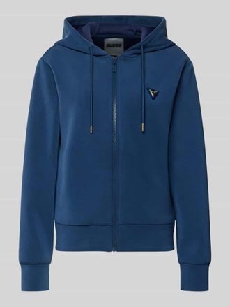 Guess Regular Fit Sweatshirt mit Logo-Applikation Modell Olympe in Blau, Gr&ouml;&szlig;e XL