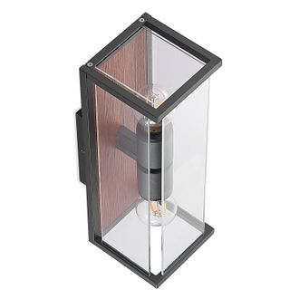 Lucande Lucande L&aacute;mpara De Pared Exterior elwin En Negro Aluminio