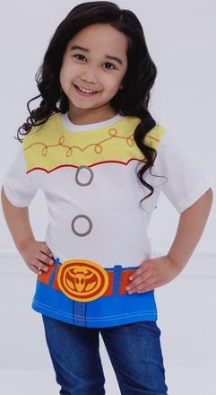 Disney Toy Story Cosplay Short Sleeve T-Shirt in Jessie Cowgirl White at Nordstrom, Size 12M