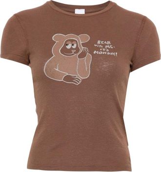 Re/Done 90s Baby Tee Monday Graphic-print T-shirt