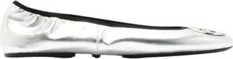 Tory Burch Reva Travel Ballet - Dames - Ballerinas - Grijs - 41 EU - Leer - Schoenen