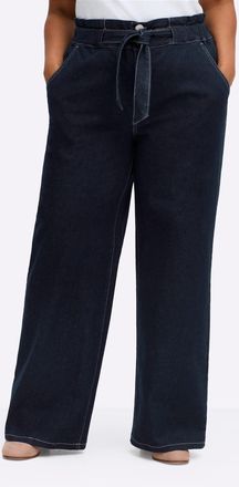 Sheego Bequeme Jeans SHEEGO, Damen, Gr. 44, Normalgr&ouml;ssen, dunkelblau, 98% Baumwolle, 2% Elasthan, unifarben, lang, Jeans Bequeme Jeans