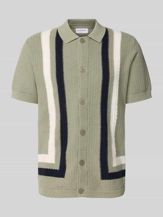 Lindbergh Lindbergh Cardigan mit Kentkragen und Knopfleiste in Oliv, Gr&ouml;&szlig;e XXXL
