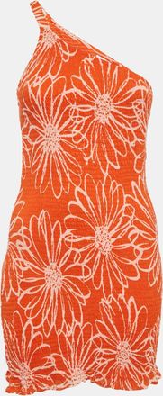Faithfull The Brand Faithfull The Brand Orange Floral Print Cotton Terre Mer Mini Dress