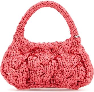 J.W.Anderson Fuchsia Raffia Kabel Handtas - Dames - Handtassen - Roze - ONE Size - Tassen