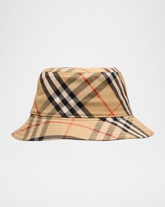 Burberry Men & apos;s Check EKD Bucket Hat