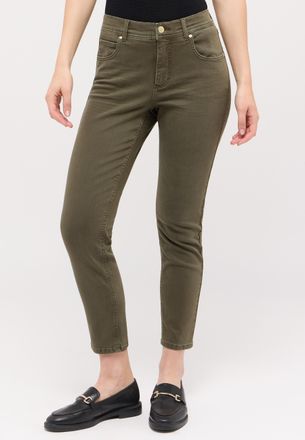 Angels Slim-fit-Jeans ANGELS ORNELLA, Damen, Gr. 34, L&auml;nge 26, gr&uuml;n (khaki used), Denim/Jeans, Obermaterial: 93% Baumwolle, 5% Polyester, 2% Elasthan, slim f