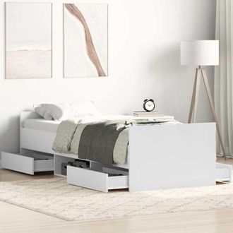 vidaXL Vidaxl - Estructura De Cama Con Cabecero Piecero Blanca 90x190 Cm