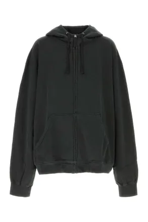 Maison Margiela Graphite Cotton Oversize Sweatshirt