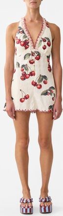 Camilla Button Front Halter Playsuit Notes From The Road at Nordstrom, Size Medium