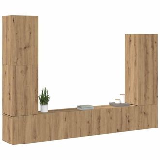 Berkfield Home Classic 4 Piece TV Cabinet Set Wall-mounted Artisan Oak Engineere