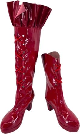 Generic Womens Anime Cosplay Boots for Isekai Joucho High Heel Stage Performance Shoes Halloween Comic Con (Red,11.5)