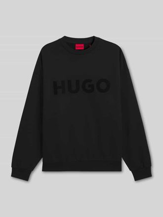 HUGO BOSS Oversized Sweatshirt aus reiner Baumwolle Modell DINEX in Black, Gr&ouml;&szlig;e L