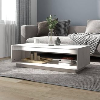 Berkfield Home Coffee Table White 110x50x33.5 cm Solid Pinewood