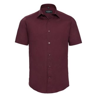 Russell Athletic Russell Collection Heren Stretch Overhemd Met Korte Mouwen (Haven)