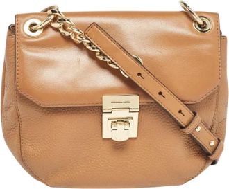 Michael Kors Tweedehands leren schoudertassen - Dames - Vintage Schoudertas - Bruin - ONE Size - Vintage