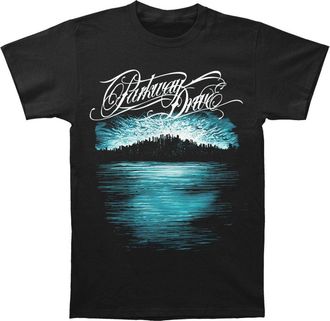 Parkway Drive Mens Deep Blue Skyline Slimfit T-Shirt, X-Large, Black