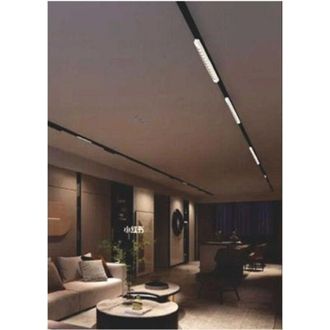 Trade Shop Trade Shop Traesio - Trade Shop - Faretto Orientabile Binario 26 W 12led Bianco Nero Luce 3000k 6500k 4000k Pst-47 - Blanco