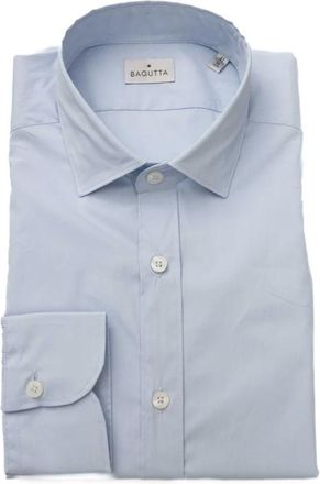 Bagutta Overhemd met Franse boord - Heren - Zakelijke Overhemden - Blauw - XL - Katoen - Overhemden