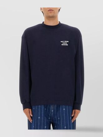 Drôle de Monsieur graphic print crew neck long sleeve sweater