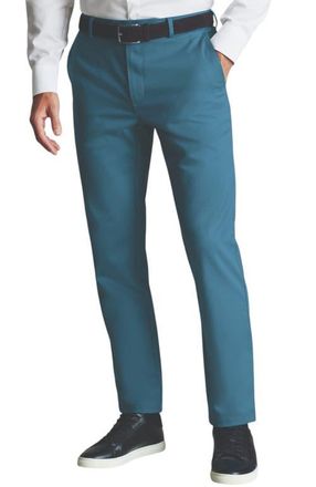 CHARLES TYRWHITT Ultimate Non-Iron Chinos in Petrol Blue at Nordstrom, Size 36