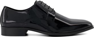 Dune London Dune Mens Sheer Smart Patent Gibson Shoes Size UK 7 Block Heel Derby Shoes Black