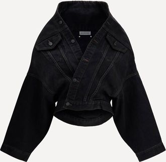 Balenciaga Wrap organic Japanese denim Jacket Female 38