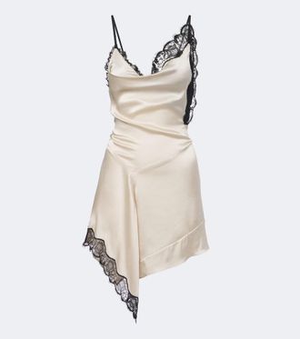 Isabel Marant Anazia lace-trimmed silk-blend minidress