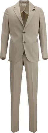 Lardini Tailored Beige Suit With Classic Lapels