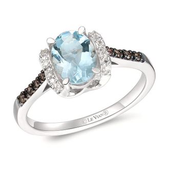Le Vian Ladies Sea Blue Aquamarine Rings set in 14K Vanilla Gold