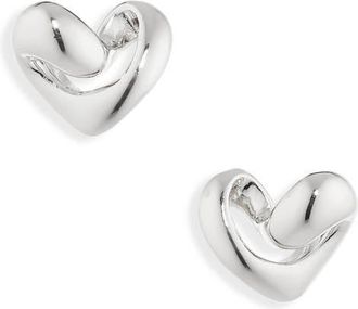 Monica Vinader Infinity Heart Stud Earrings in Sterling Silver at Nordstrom