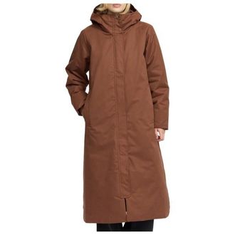 Selfhood Long Hooded Parka Mantel für Damen | braun