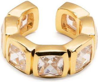 Tom Wood 9kt Yellow Gold Cushion Zirconia Ear Cuff - Unisex - Cubic Zirconia/Recycled Sterling Silver/9kt Gold