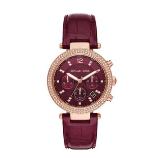 Michael Kors Accessoires, Dames, Roze, ONE Size, Leer, Mk 6986 Horloge
